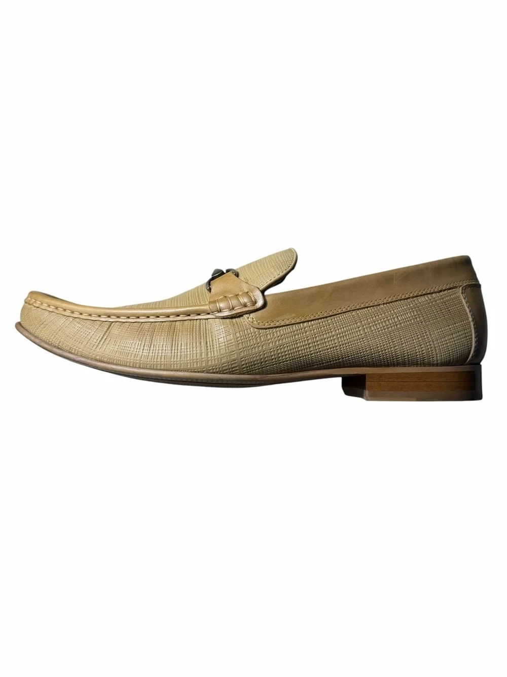 Donald Pliner Ted Loafer tan and golf hardware size 13M NEW